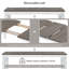 Ensemble de table de salle à manger 7 pièces de style rétro avec table extensible et 6 chaises rembourrées-1130992749-1130992751