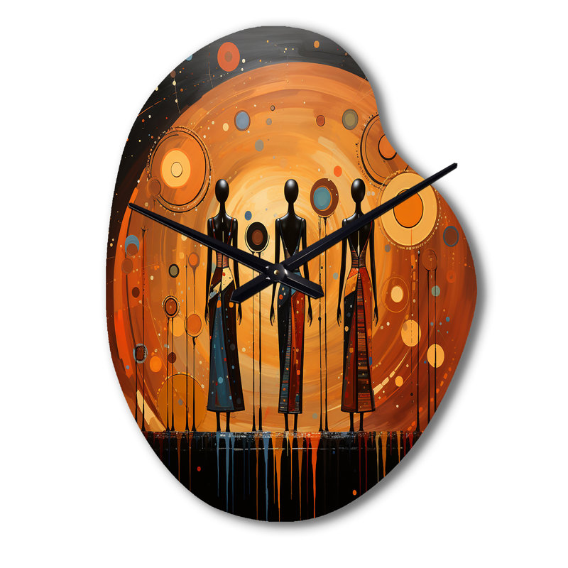 Art africain-américain, Soulful II - Art afro-américain, horloge asymétrique, Petit