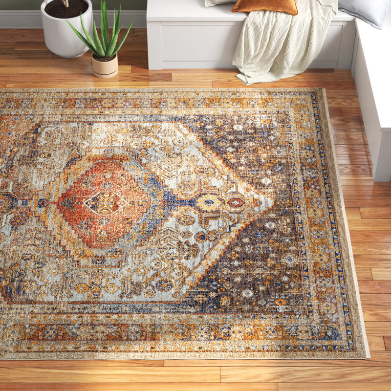 Tapis oriental rouille Hoefer, Tapis de couloir 3 pi x 8 pi