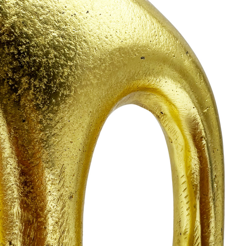Kiern Handmade Aluminum Table Vase, Gold