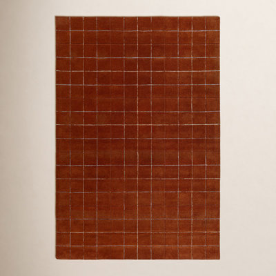 Mallory Hand-Tufted Mocha Geometric Rug