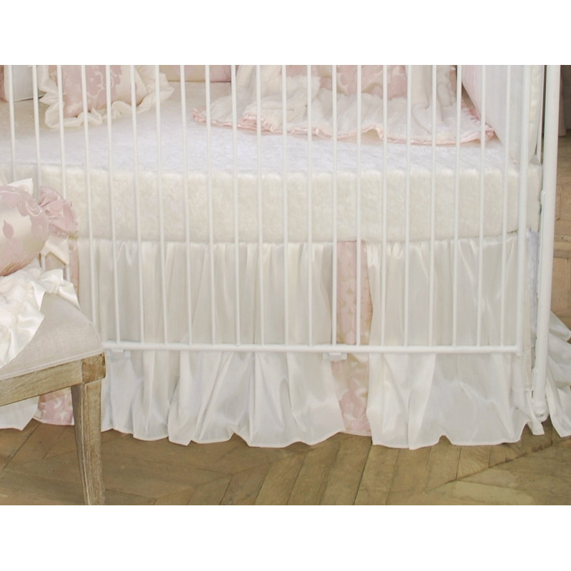Volant de lit de bébé Blask Petal Damask, H 19 po x l 30 po x L 50 po