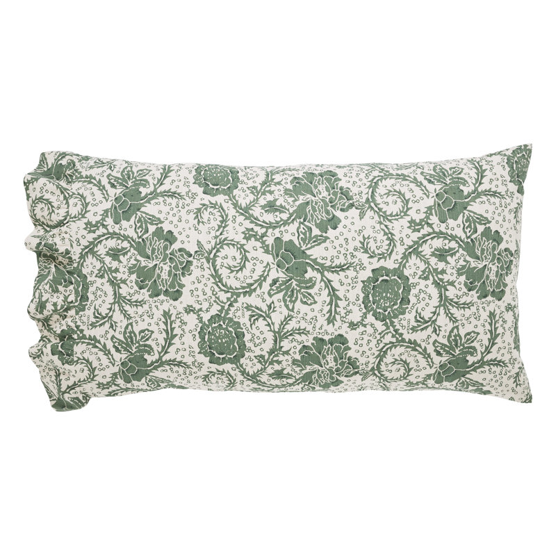 Cowlington 52 Thread Count Floral 100% Cotton Pillowcase, King