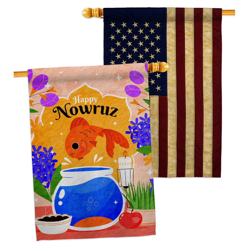 Drapeau de maison en polyester 2 côtés 3 pi 3 po x 2 pi