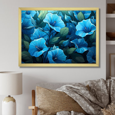 «Blue Morning Glory Blossom Burst - Morning Glory», art mural