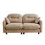 Causeuse en tissu d'ameublement modulaire en chenille, conception plissée matelassée, conception ergonomique, mousse haute densité, accoudoirs élégants, base en bois de haute qualité, convient aux salons, chameau-124793060