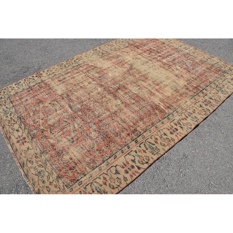 Grand tapis kurde vintage fait à la main, idéal pour les espaces de salle à manger et de salon