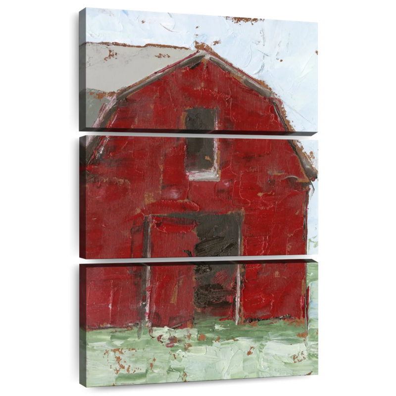 Lilie Big Red Barn I, H 74 po x l 48 po