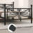 Twin Elegant Metal Platform Bed with Dragonfly Headboard and Footboard, Sturdy and Stable Structure & Under-bed Storage, Easy Assembly, Black-36656542-36656533