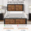 Single/Double Size Bed Frame with Wood Headboard and Footboard, Metal Platform Mattress Foundation with Strong Steel Slats, No Box Spring Needed-75231880-83953532