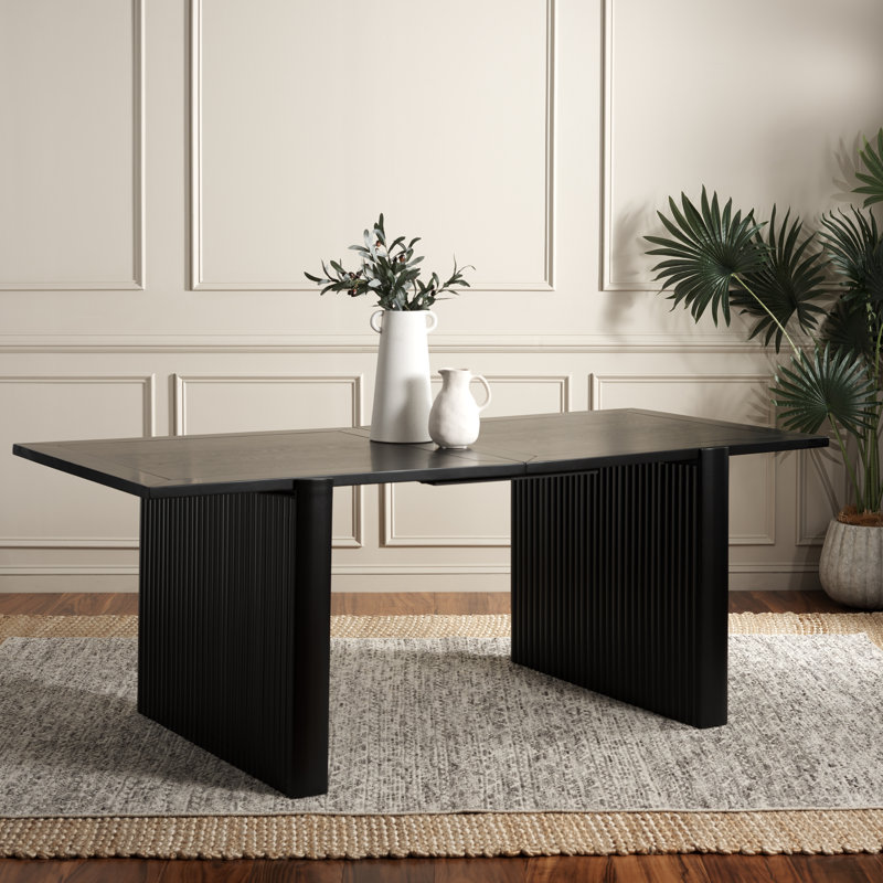 Sumrall Rectangular Dining Table, Black, 29.9" H x 77.95"L x 37"W