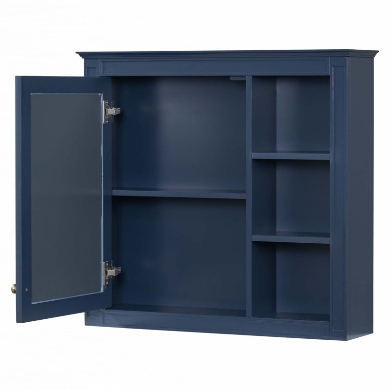 Wall Mounted Bathroom Storage Cabinet, Blue