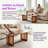 Rattan Solid Wood Rectangular Coffee Table