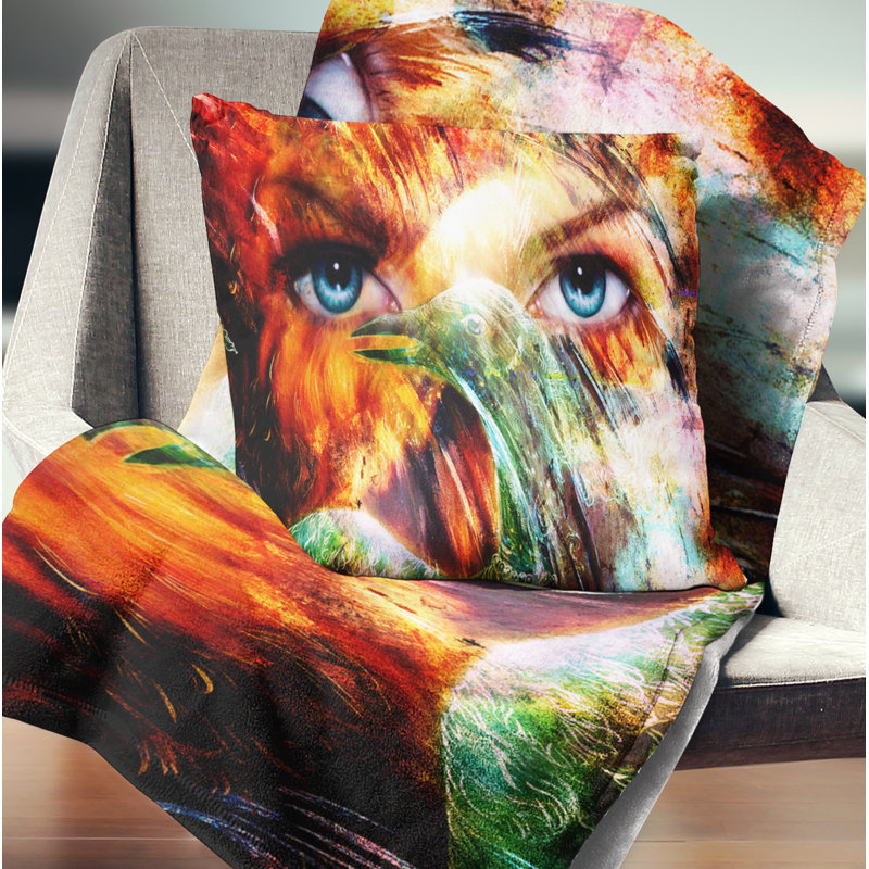 Coussin Portrait, 18 po x 18 po, Carré