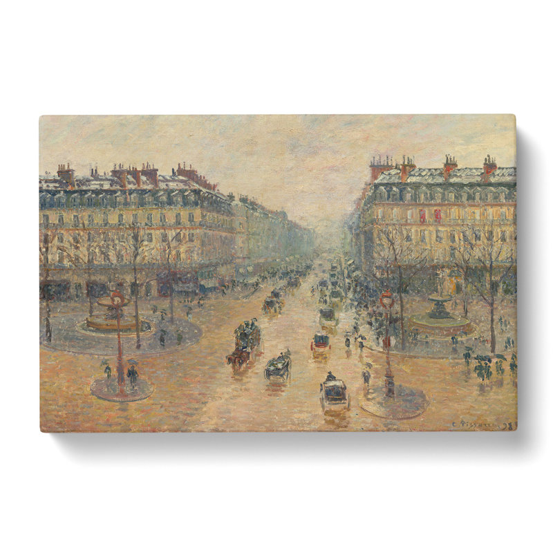 Avenue De LOpera by Camille Pissarro - Wrapped Canvas, 40cm H x 60cm W x 3cm D