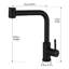 Robinet de cuisine noir mat avec robinet escamotable - Aspect contemporain pour évier, robinet d'évier de bar, design moderne, facile à utiliser