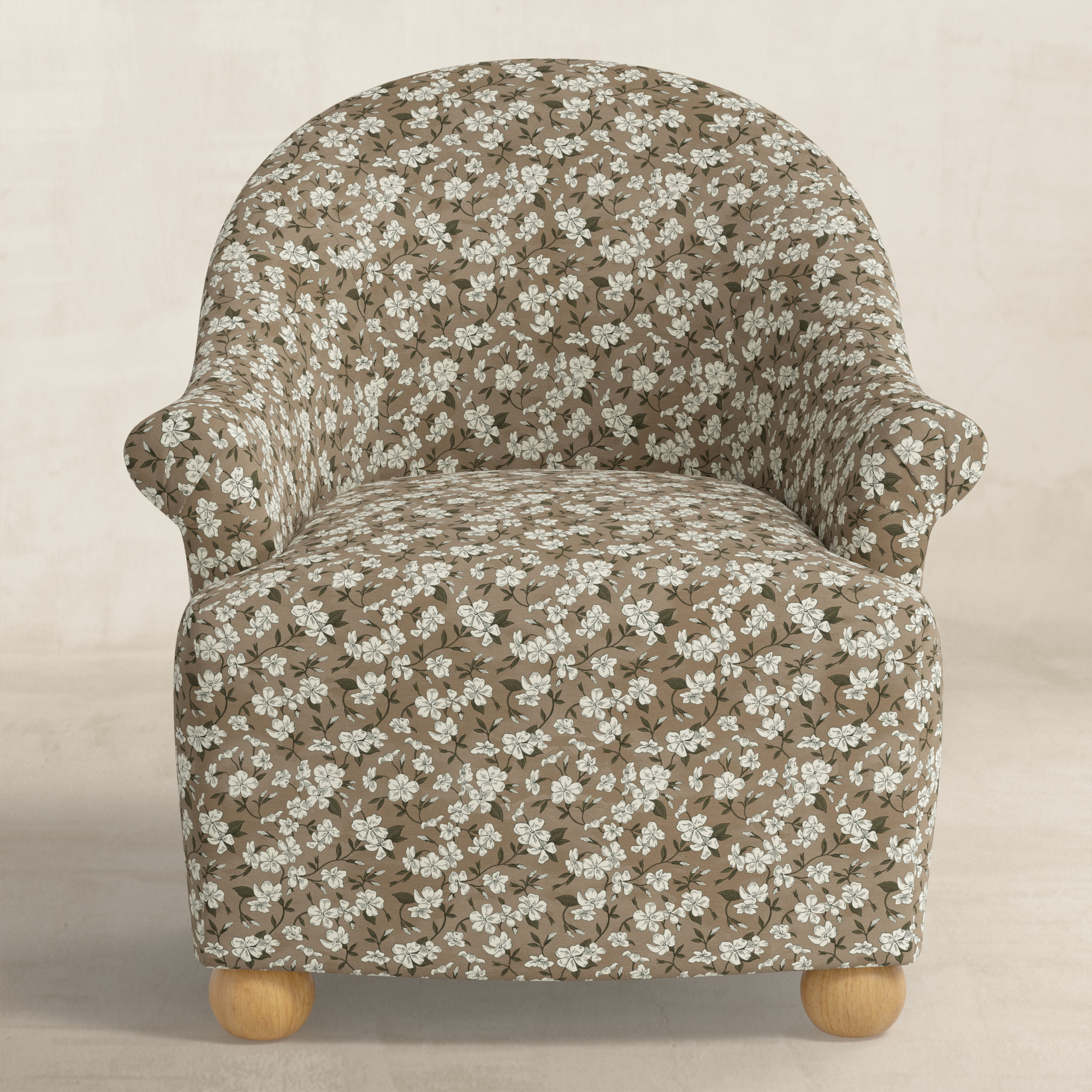 Upholstered Armchair, Mauve