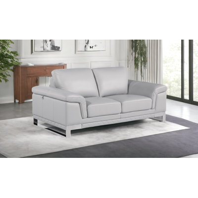 Dason 73" Genuine Leather Love Seat