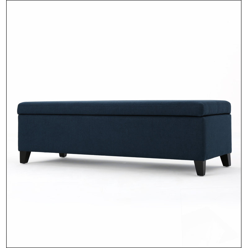 HARTFORD STORAGE OTTOMAN A solid basic framework, comfortable, durable and beautiful, Navy Blue