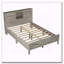 Ensemble de chambre à coucher 3 pièces avec lit plateforme grande ferme avec tête de lit double à porte coulissante et station de charge, table de chevet et commode avec rangement, gris antique-1855463820-1855463821