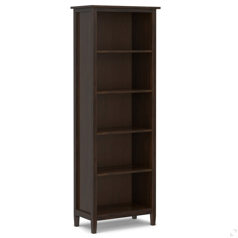 Bibliothèque à 5 tablettes Warm Shaker, Marron foncé