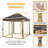 11×11 FT Pop-Up Gazebo Tent with 4 Mesh Sidewalls-112797803