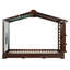 Lit simple avec tente, rideaux, tablettes de rangement latérales et lit gigogne-1404827334