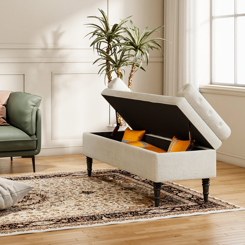 130cm Wide Rectangle No Pattern Standard Ottoman