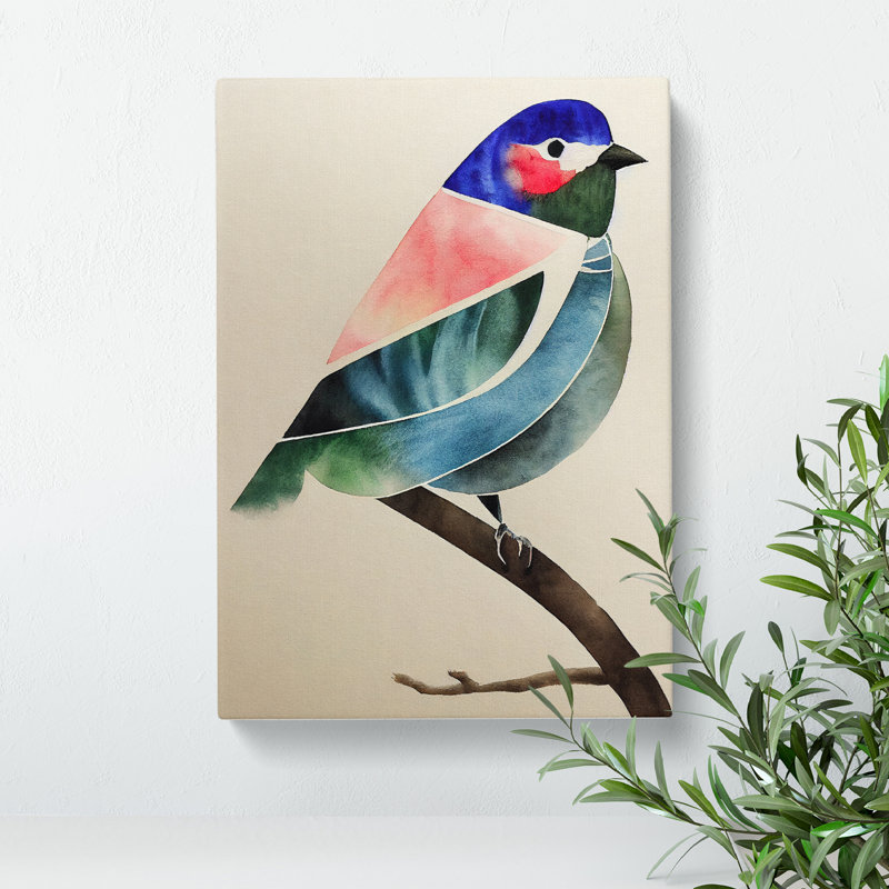 Bird In Watercolour No.1 - Wrapped Canvas Print, 50cm H x 35cm W x 3cm D