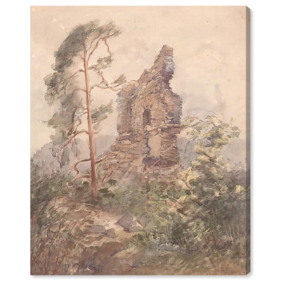 «Landscape with Ruin 1900», toile classique par croquis 