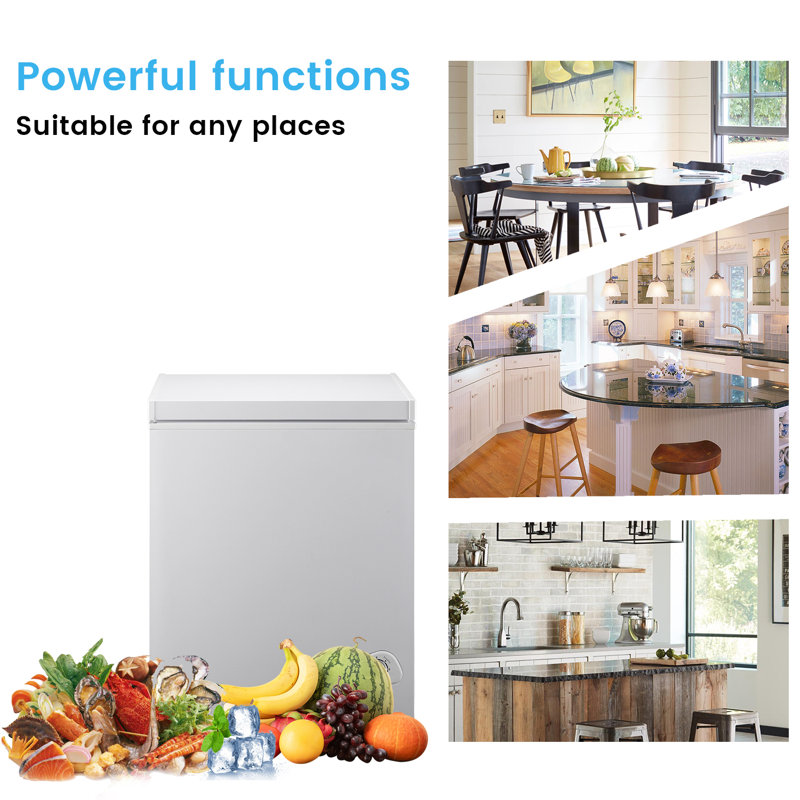 Edendirect 2.8 cu. ft. Garage Ready Chest Freezer with Adjustable Temperature Controls, White