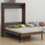 Lit escamotable mural en bois avec bureau pliable-561888904