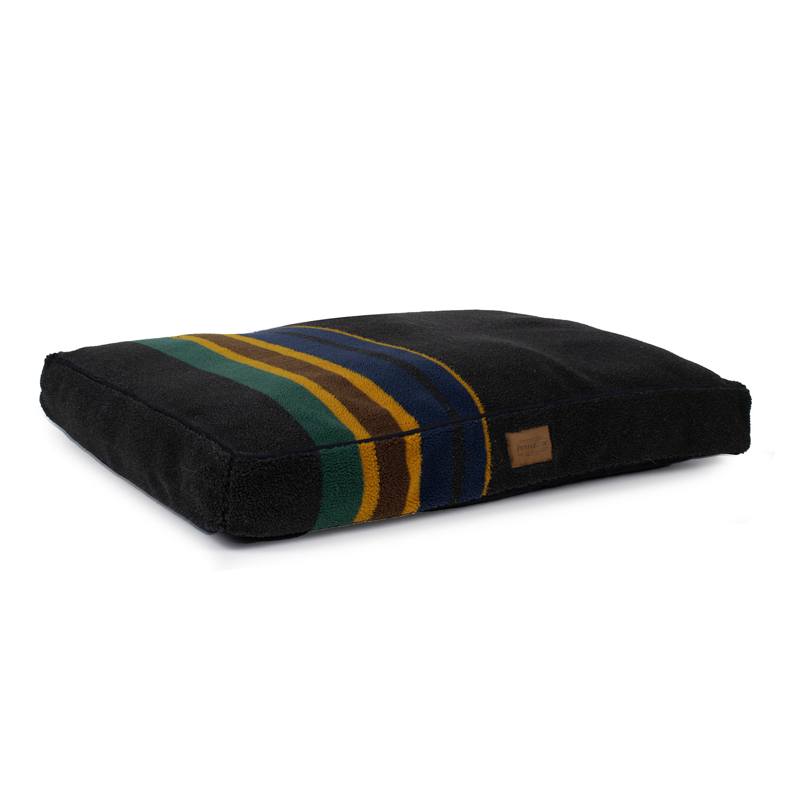 Pendleton Vintage Camp Pet Napper Dog Bed with Removable Cover, Extra Large (48" W x 36" D x 4" H), Black