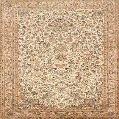 Tapis traditionnel beige / crème / noir Soumare
