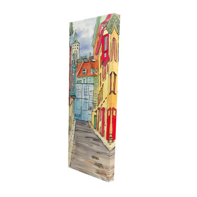 Lane in le Petit Champlain Canvas - Building Cities Livingroom Decor