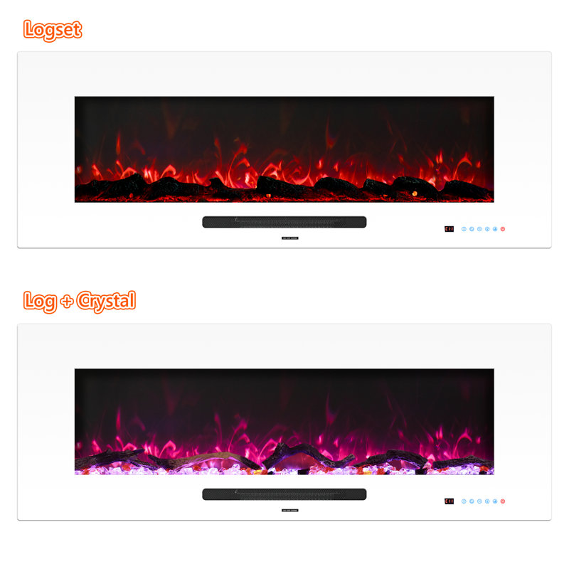 50 inches Recesses and Wall Mounted Electric Fireplace inserts
