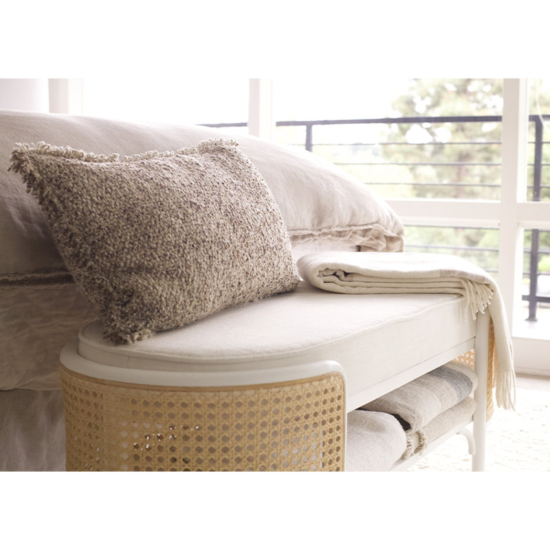Brentwood Square Pillow Cover & Insert, Pebble, 14" H x 24" W