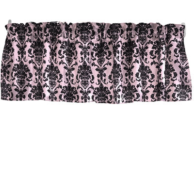 Floral Poplin Damask Window Valance 58" Wide