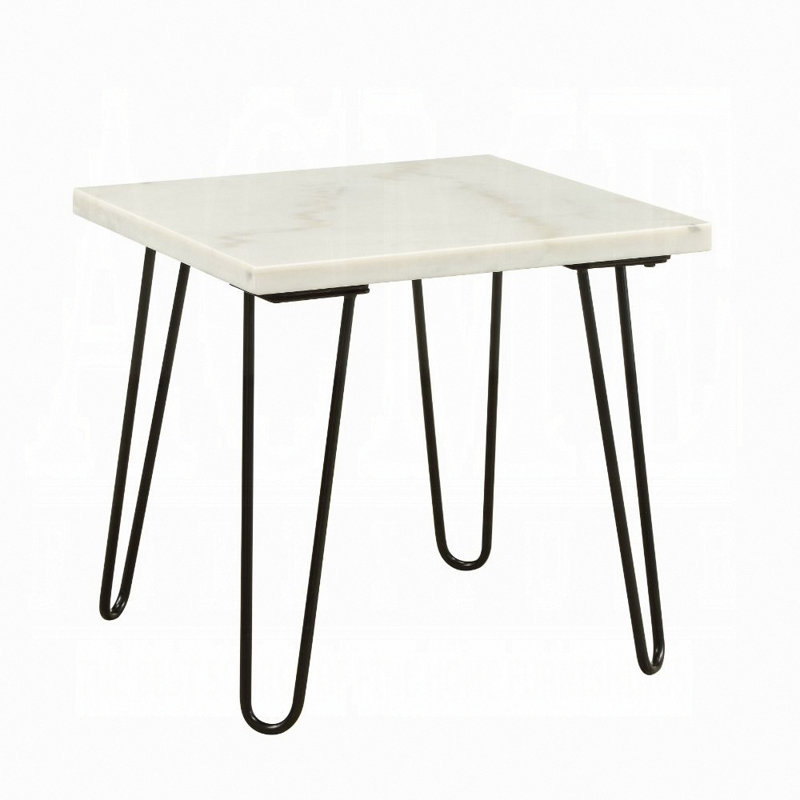Table de bout Modern Luxury Elegance, Blanc/Noir