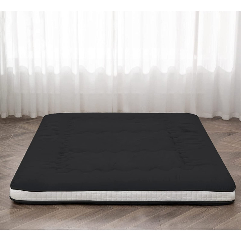 Surmatelas en mousse viscoélastique 4 po Misquamicut Alwyn Home, Noir, Complète