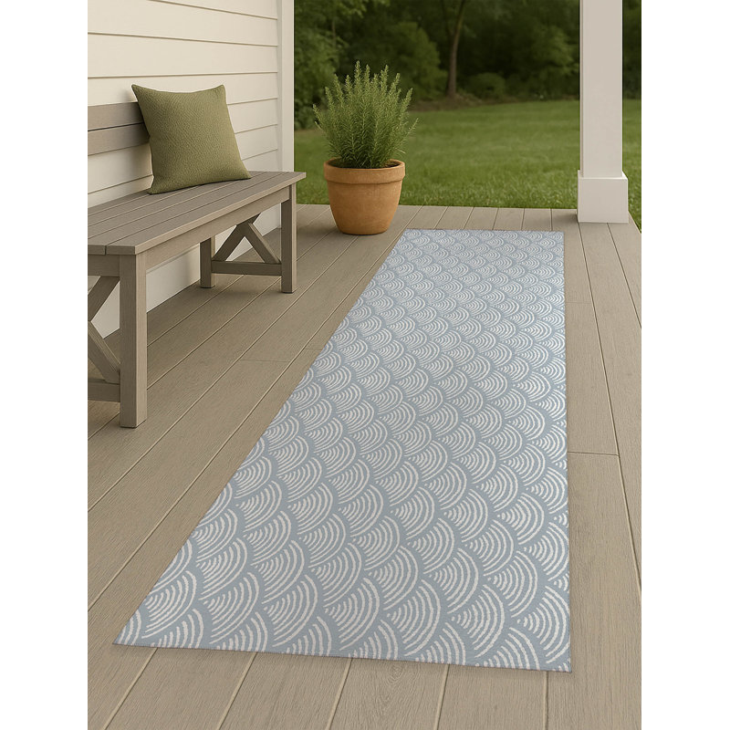 Tapis d'extérieur antidérapant Rolling Waves, Tapis de couloir 2 pi 6 po x 8 pi