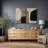 Mid Century Shape "Warm Brown & Faded Black Abstract Lines Artwork, Modern Minimalist Neutral Wall Pictures, Framed Canvas Giclée Print 2 Pieces Wall Art" 16x24x2 pcs, 24x36x2 pcs-92285705-119463642-92285704