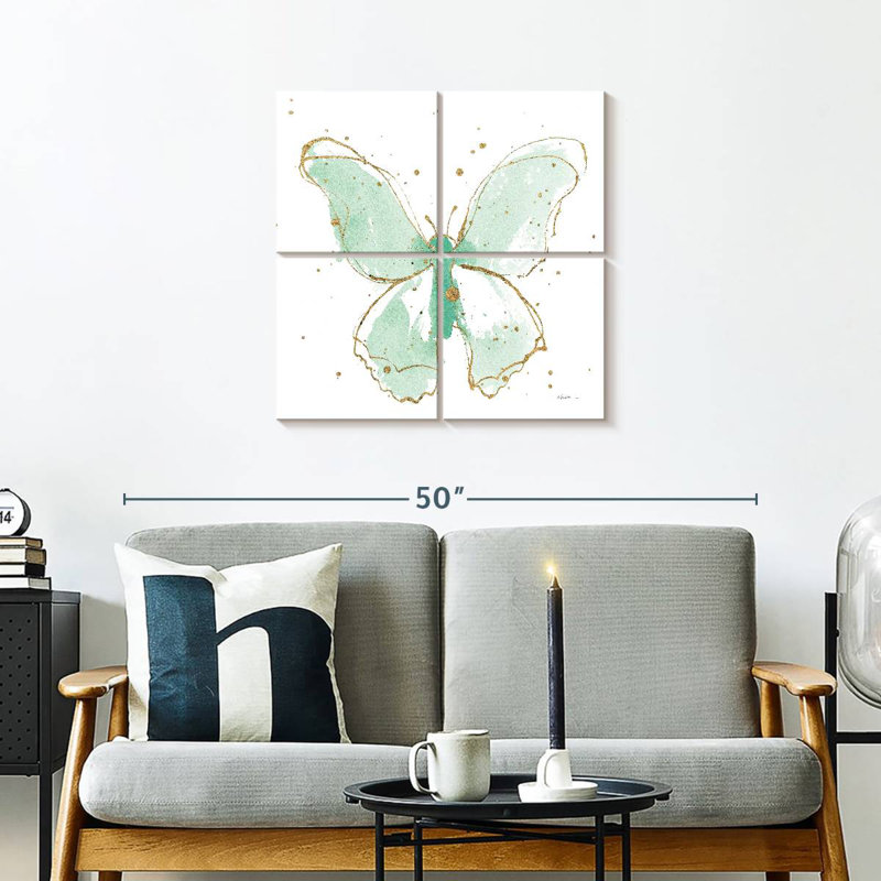 Brampt Gilded Butterflies Mint, 26" H x 26" W