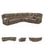 Canapé modulaire en cuir 4 pièces Jaydene-90630282