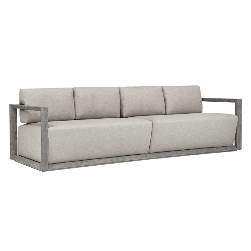 Parlington Outdoor Weathered Gray/Dove Large Sofa