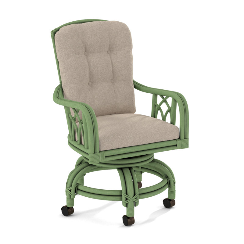 Chaise avec accoudoirs Edgewater, Graine de lin, Chenille jaune / velours uni; 0809-33