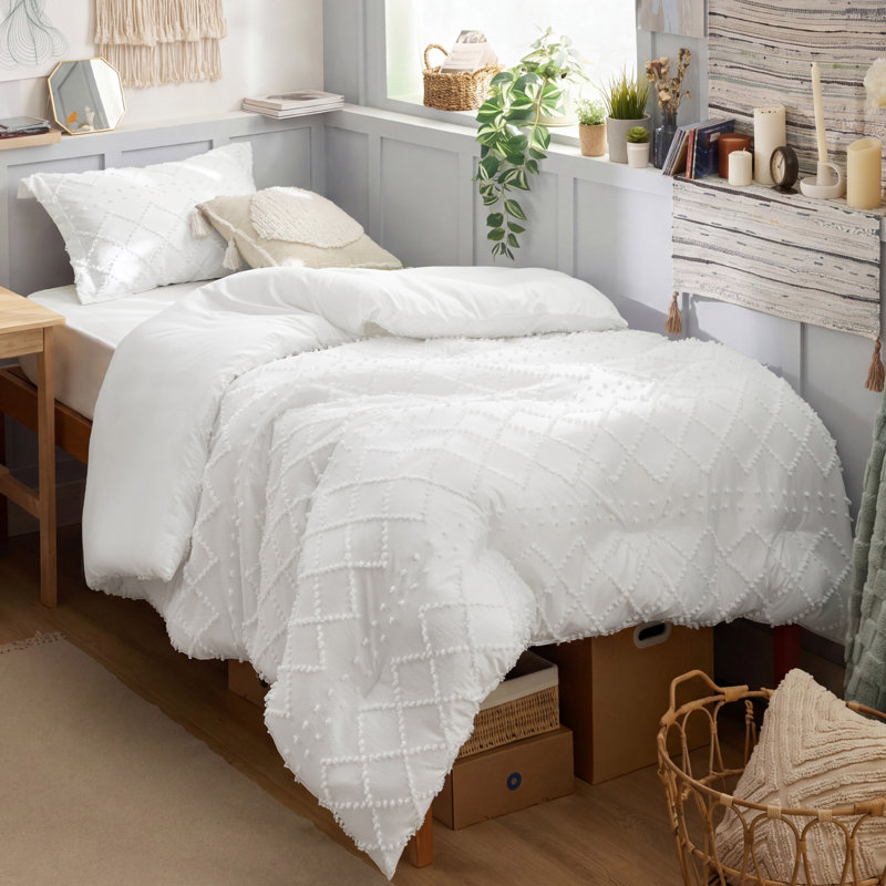 Ensemble de housse de couette Literie Boho - Ensemble de literie à broder, Housse de couette simple + 1 taie décorative stan