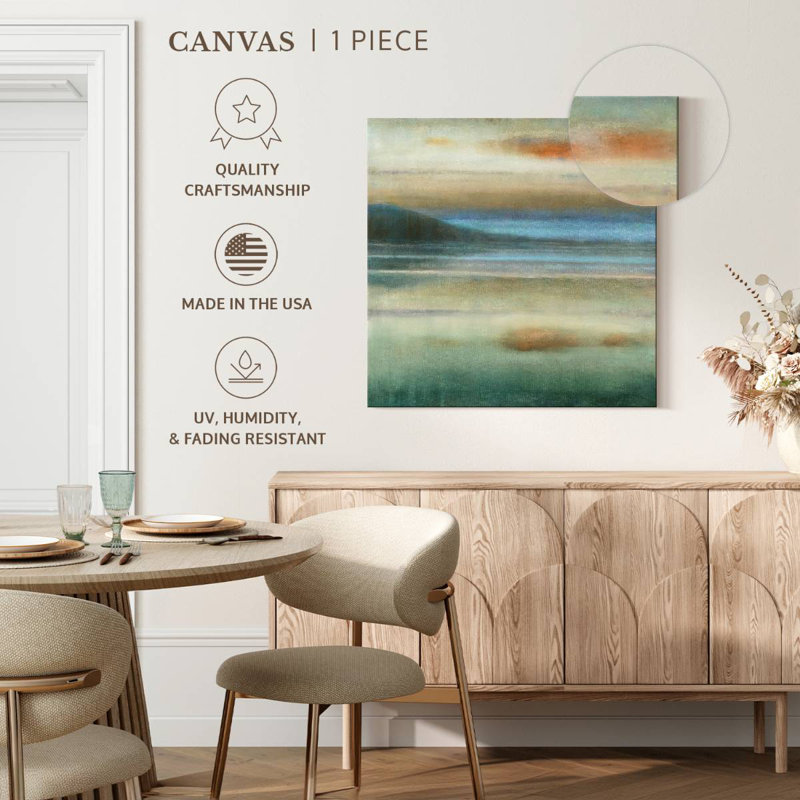 Adeliza Coastal Sunset Abstract, H 16 po x l 16 po