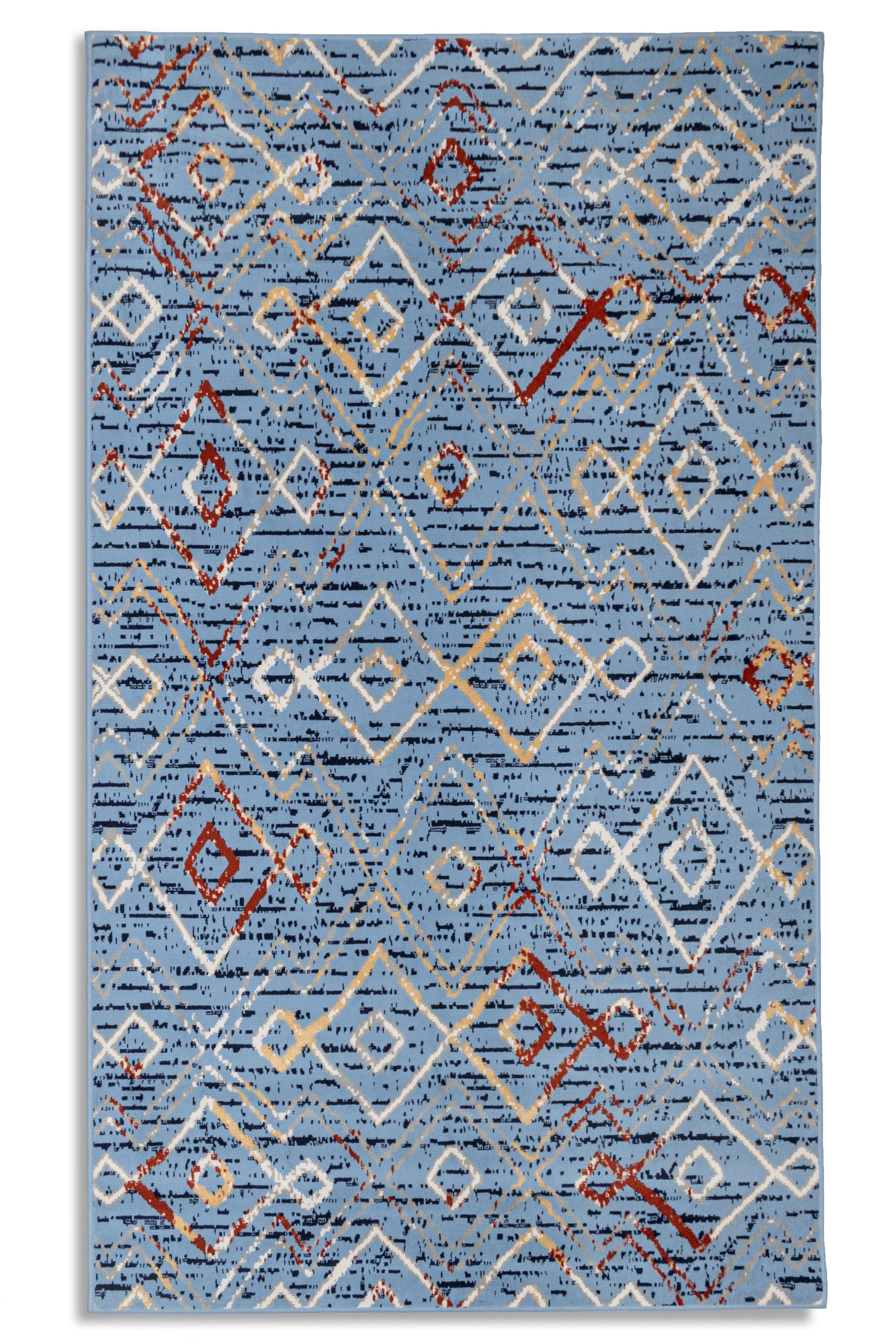 Factory Select Area Rug Foundry Select Chevron Area Rugs Machine Made Light Blue Indoor ...
