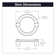 Bijou Odette Collection Ring Pull 2-1/4 Inch Center to Center